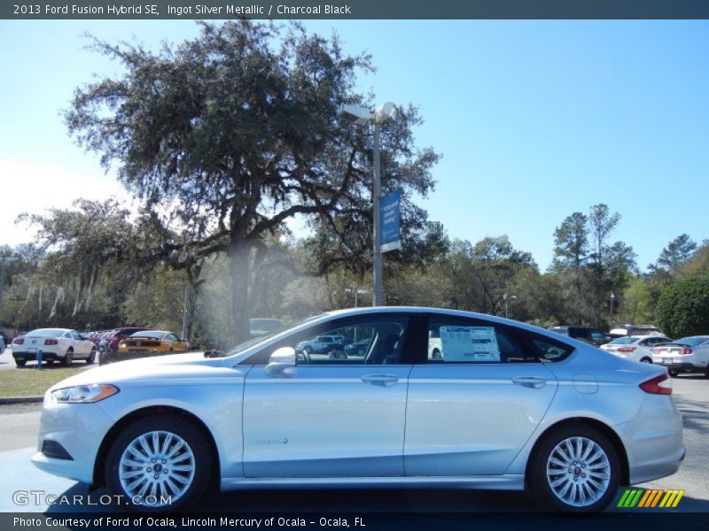 Ingot Silver Metallic / Charcoal Black 2013 Ford Fusion Hybrid SE