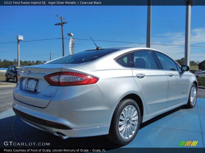 Ingot Silver Metallic / Charcoal Black 2013 Ford Fusion Hybrid SE