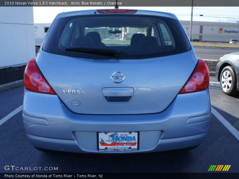 Arctic Blue Metallic / Charcoal 2010 Nissan Versa 1.8 S Hatchback