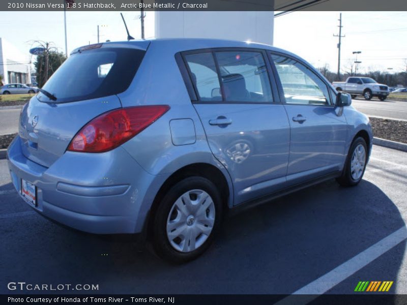 Arctic Blue Metallic / Charcoal 2010 Nissan Versa 1.8 S Hatchback