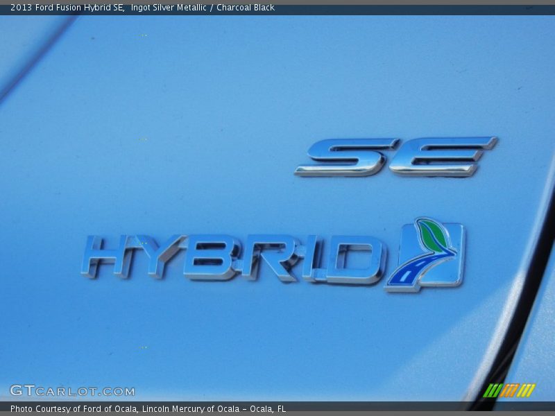 Ingot Silver Metallic / Charcoal Black 2013 Ford Fusion Hybrid SE