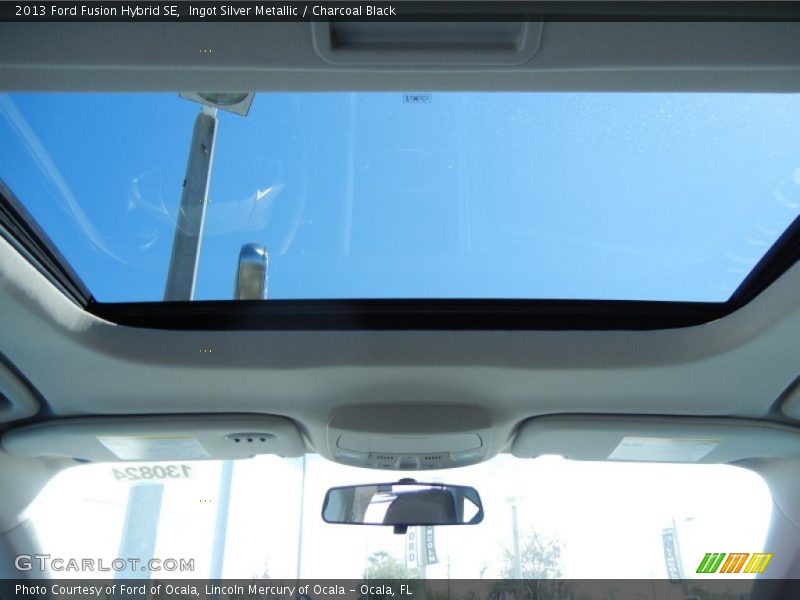 Ingot Silver Metallic / Charcoal Black 2013 Ford Fusion Hybrid SE