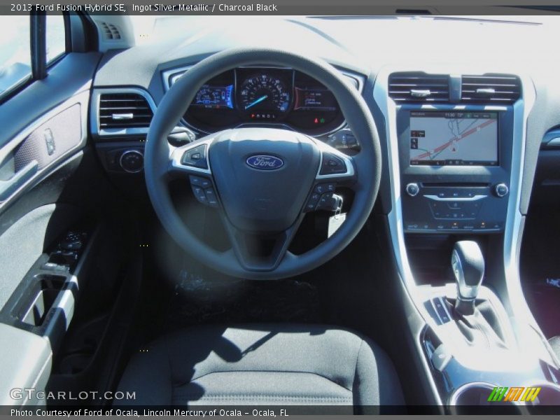 Ingot Silver Metallic / Charcoal Black 2013 Ford Fusion Hybrid SE