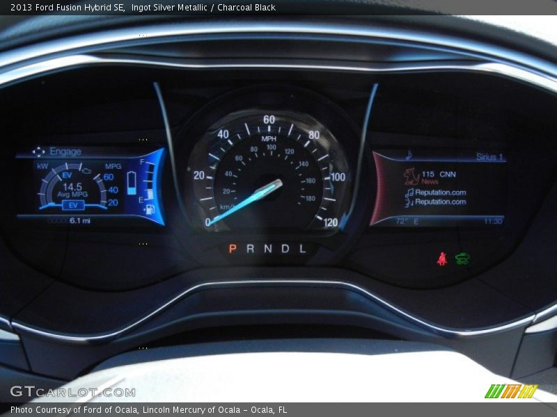 Ingot Silver Metallic / Charcoal Black 2013 Ford Fusion Hybrid SE