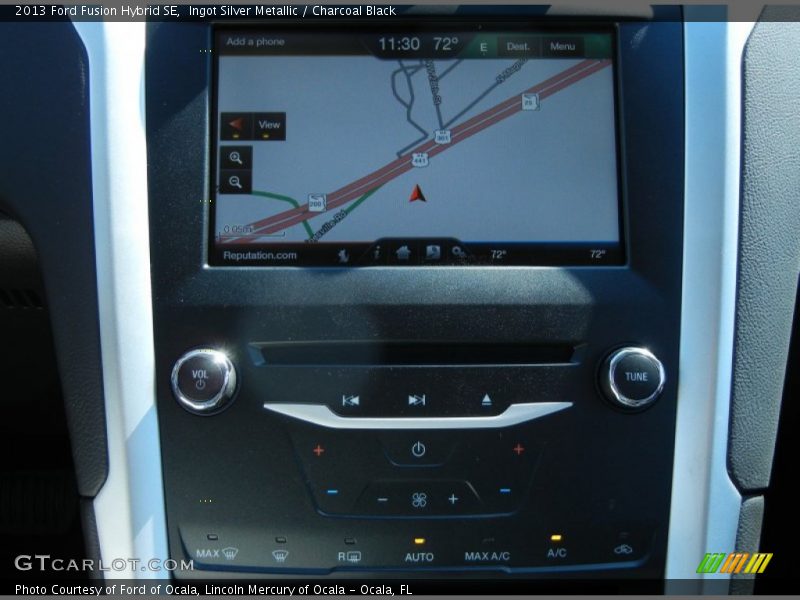 Ingot Silver Metallic / Charcoal Black 2013 Ford Fusion Hybrid SE