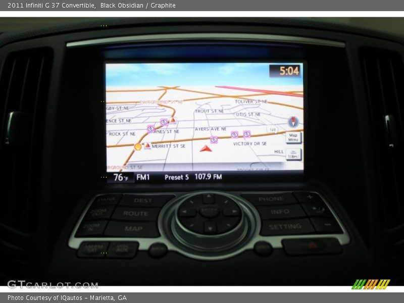 Navigation of 2011 G 37 Convertible