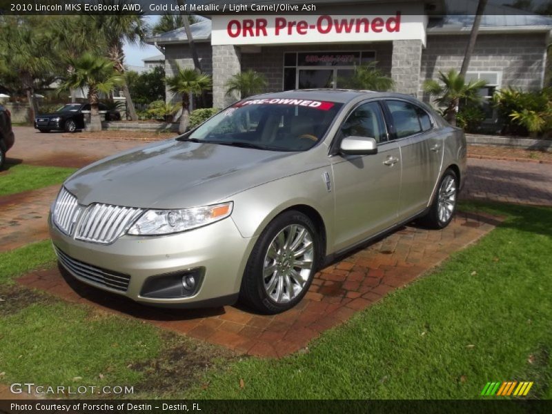 Gold Leaf Metallic / Light Camel/Olive Ash 2010 Lincoln MKS EcoBoost AWD
