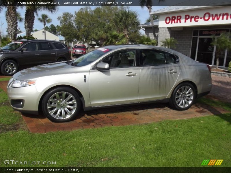 Gold Leaf Metallic / Light Camel/Olive Ash 2010 Lincoln MKS EcoBoost AWD