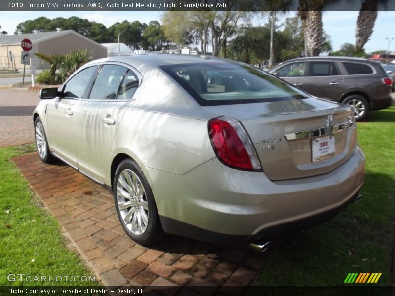 Gold Leaf Metallic / Light Camel/Olive Ash 2010 Lincoln MKS EcoBoost AWD
