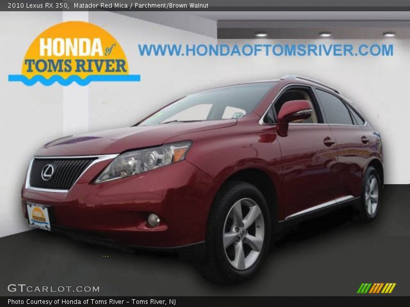 Matador Red Mica / Parchment/Brown Walnut 2010 Lexus RX 350