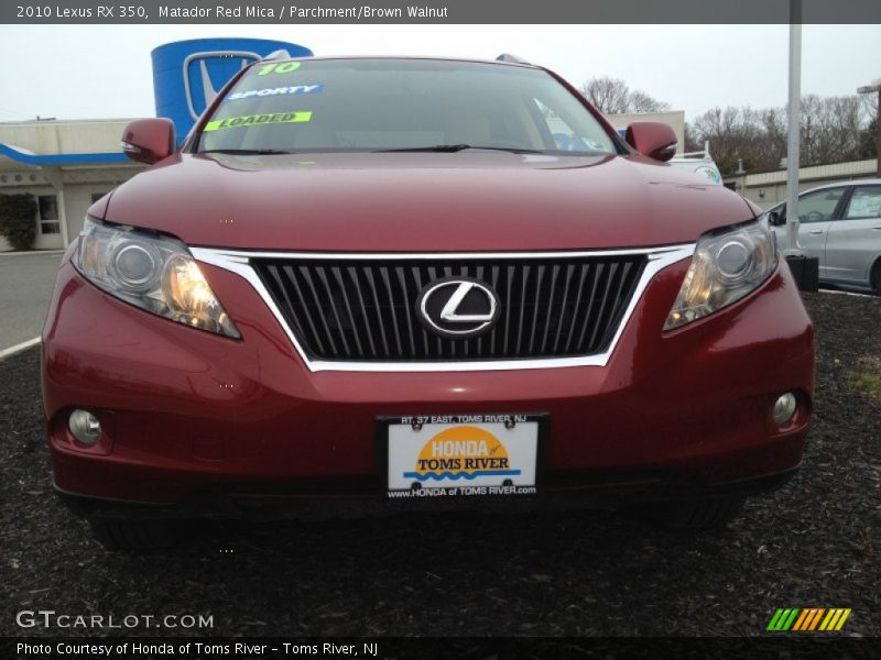 Matador Red Mica / Parchment/Brown Walnut 2010 Lexus RX 350