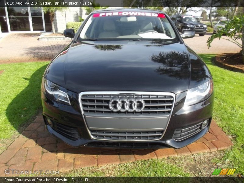 Brilliant Black / Beige 2010 Audi A4 2.0T Sedan