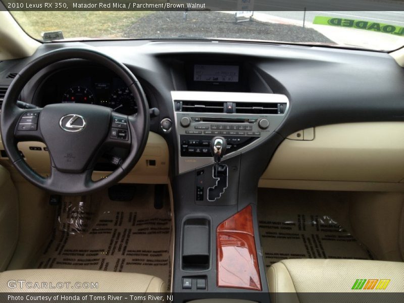 Matador Red Mica / Parchment/Brown Walnut 2010 Lexus RX 350
