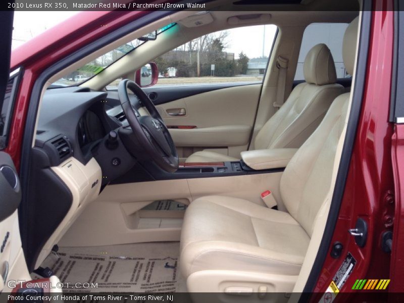 Matador Red Mica / Parchment/Brown Walnut 2010 Lexus RX 350
