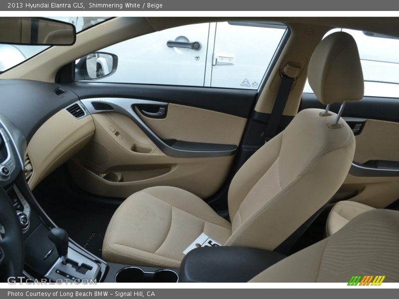 Shimmering White / Beige 2013 Hyundai Elantra GLS