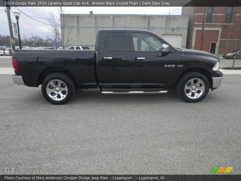 Brilliant Black Crystal Pearl / Dark Slate Gray 2009 Dodge Ram 1500 Laramie Quad Cab 4x4