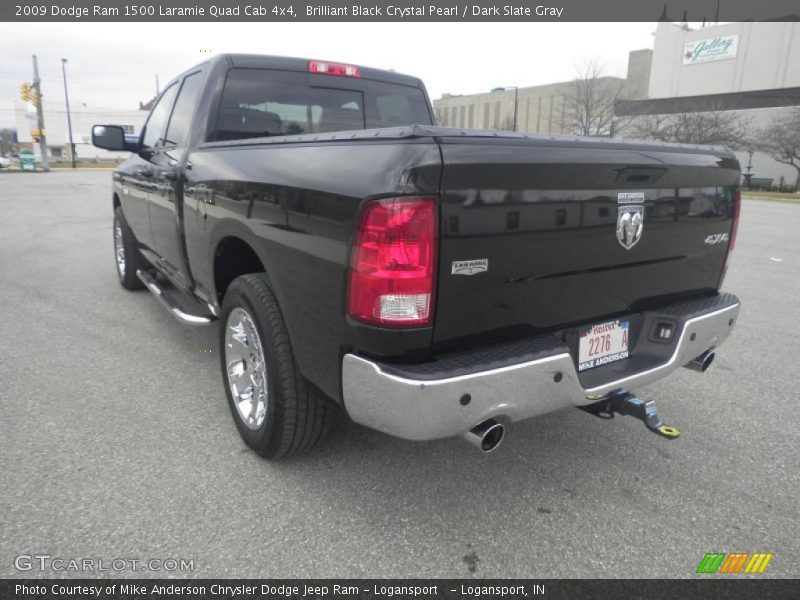 Brilliant Black Crystal Pearl / Dark Slate Gray 2009 Dodge Ram 1500 Laramie Quad Cab 4x4