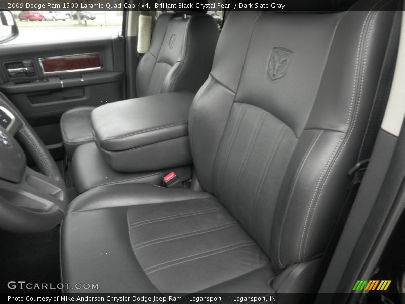 Brilliant Black Crystal Pearl / Dark Slate Gray 2009 Dodge Ram 1500 Laramie Quad Cab 4x4