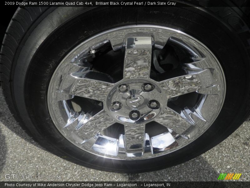 Brilliant Black Crystal Pearl / Dark Slate Gray 2009 Dodge Ram 1500 Laramie Quad Cab 4x4