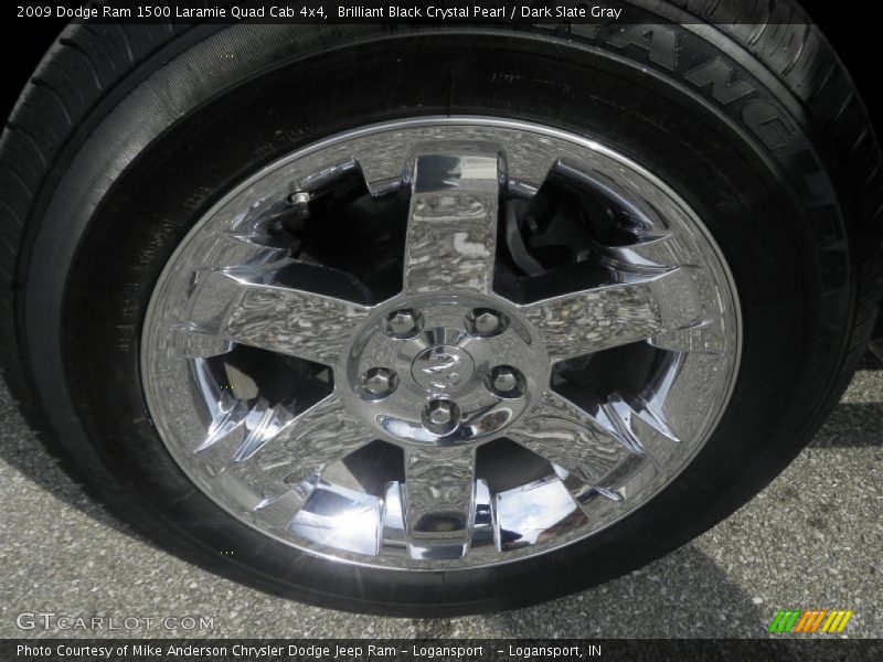 Brilliant Black Crystal Pearl / Dark Slate Gray 2009 Dodge Ram 1500 Laramie Quad Cab 4x4
