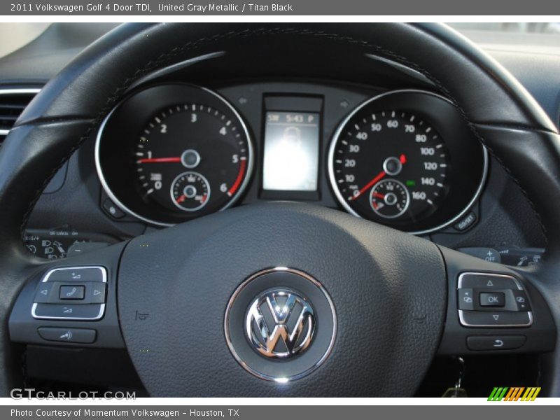 United Gray Metallic / Titan Black 2011 Volkswagen Golf 4 Door TDI