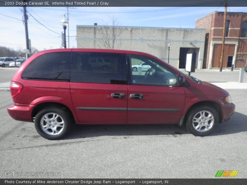 Inferno Red Tinted Pearl / Gray 2003 Dodge Caravan SE