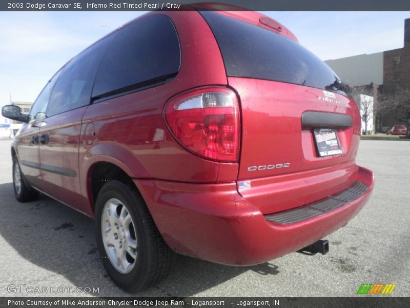 Inferno Red Tinted Pearl / Gray 2003 Dodge Caravan SE
