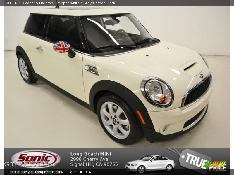 Pepper White / Grey/Carbon Black 2010 Mini Cooper S Hardtop