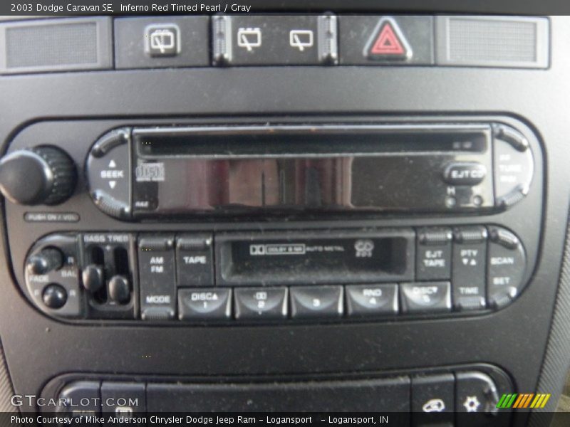 Inferno Red Tinted Pearl / Gray 2003 Dodge Caravan SE