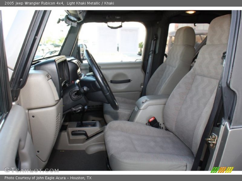 Front Seat of 2005 Wrangler Rubicon 4x4