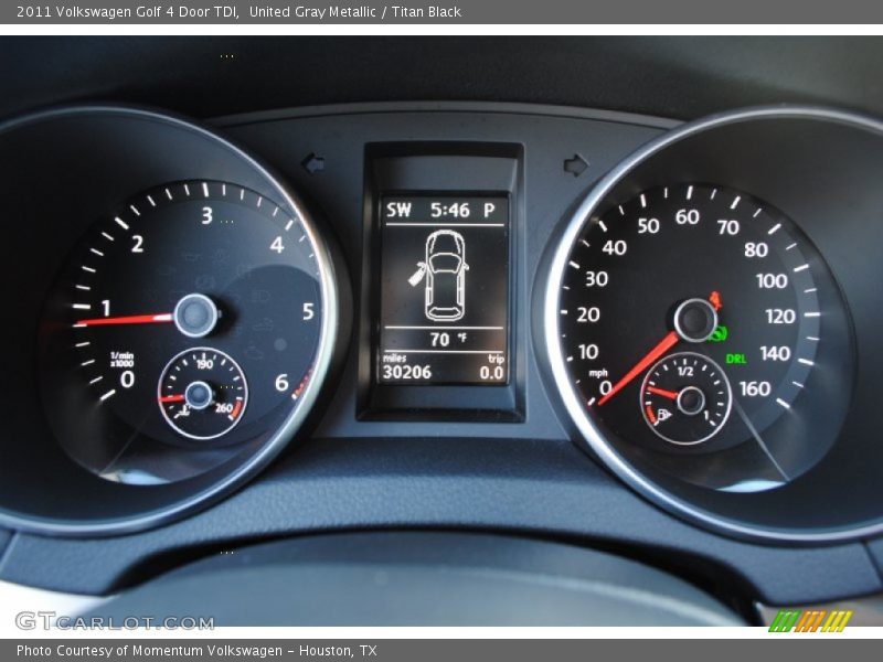 United Gray Metallic / Titan Black 2011 Volkswagen Golf 4 Door TDI