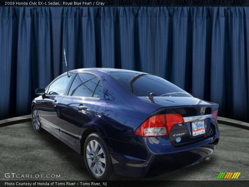 Royal Blue Pearl / Gray 2009 Honda Civic EX-L Sedan