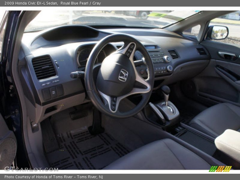 Royal Blue Pearl / Gray 2009 Honda Civic EX-L Sedan