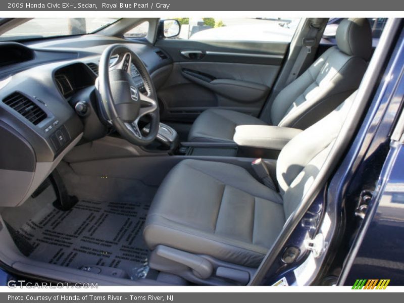 Royal Blue Pearl / Gray 2009 Honda Civic EX-L Sedan