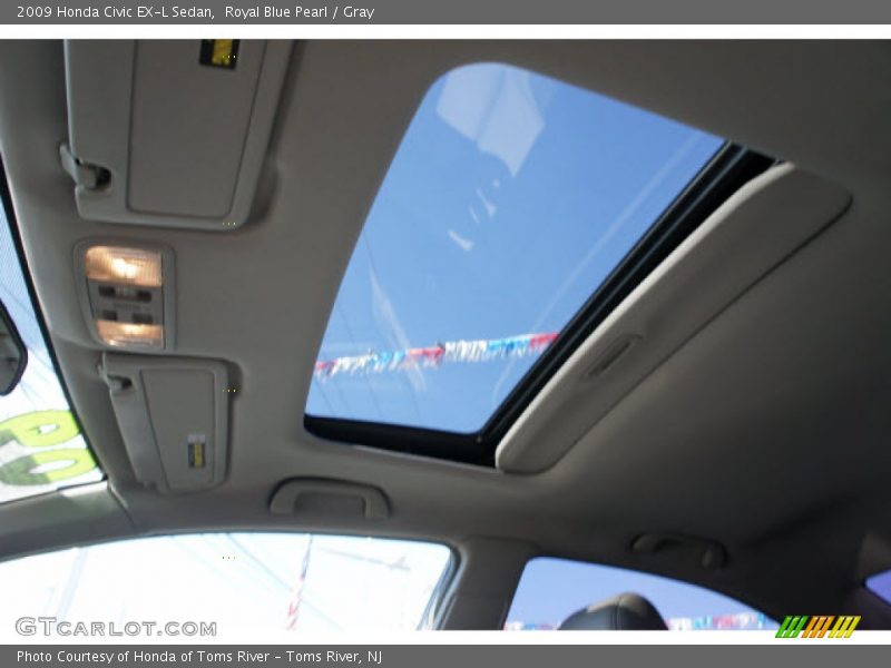 Royal Blue Pearl / Gray 2009 Honda Civic EX-L Sedan