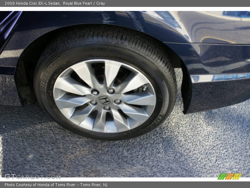 Royal Blue Pearl / Gray 2009 Honda Civic EX-L Sedan