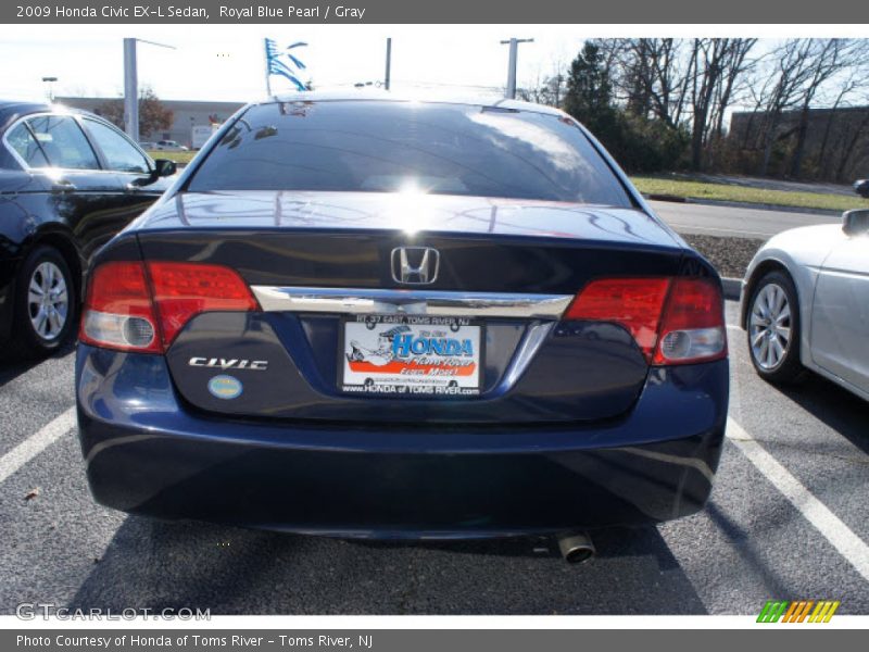 Royal Blue Pearl / Gray 2009 Honda Civic EX-L Sedan