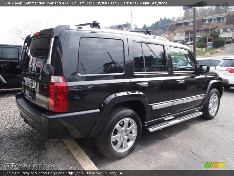 Brilliant Black Crystal Pearl / Dark Khaki/Light Graystone 2009 Jeep Commander Overland 4x4