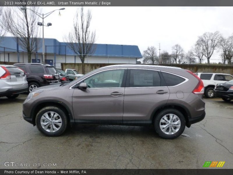 Urban Titanium Metallic / Beige 2013 Honda CR-V EX-L AWD