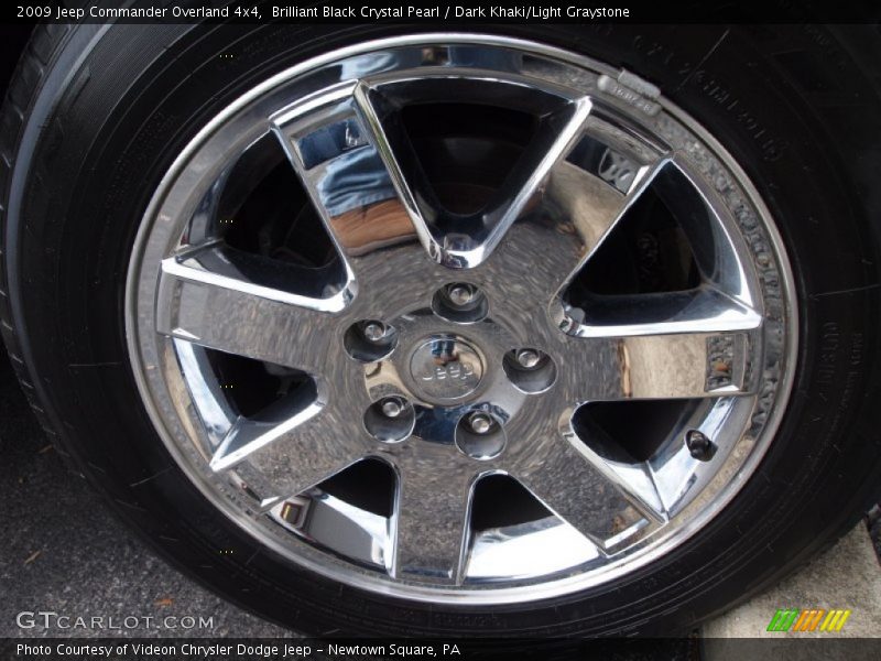 Brilliant Black Crystal Pearl / Dark Khaki/Light Graystone 2009 Jeep Commander Overland 4x4
