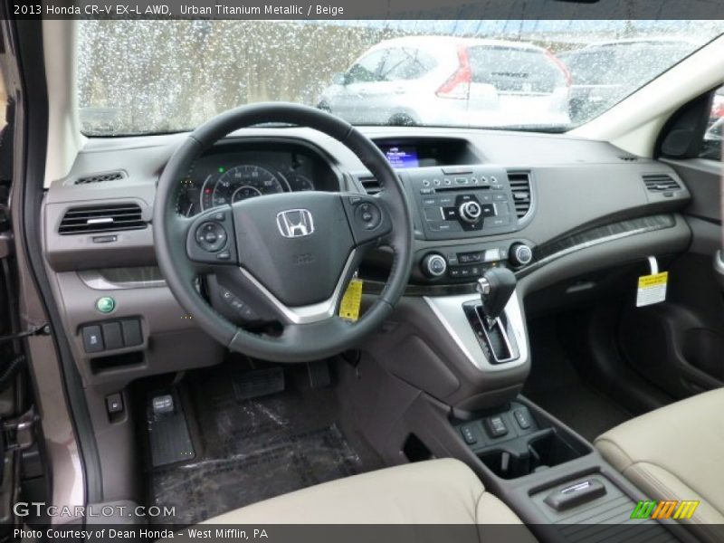 Urban Titanium Metallic / Beige 2013 Honda CR-V EX-L AWD