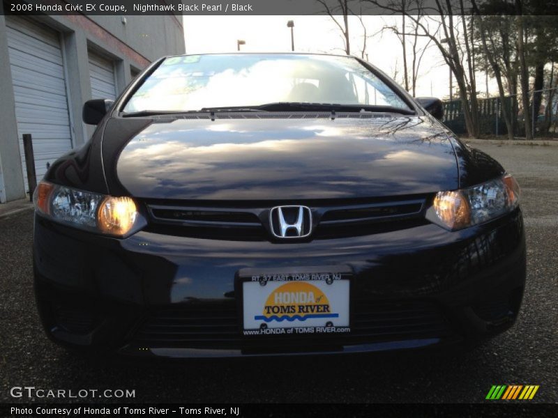 Nighthawk Black Pearl / Black 2008 Honda Civic EX Coupe