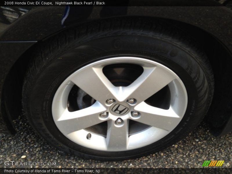 Nighthawk Black Pearl / Black 2008 Honda Civic EX Coupe