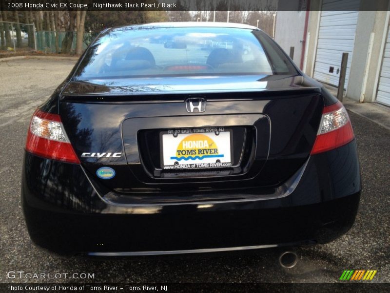 Nighthawk Black Pearl / Black 2008 Honda Civic EX Coupe