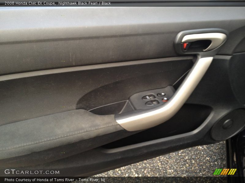 Nighthawk Black Pearl / Black 2008 Honda Civic EX Coupe