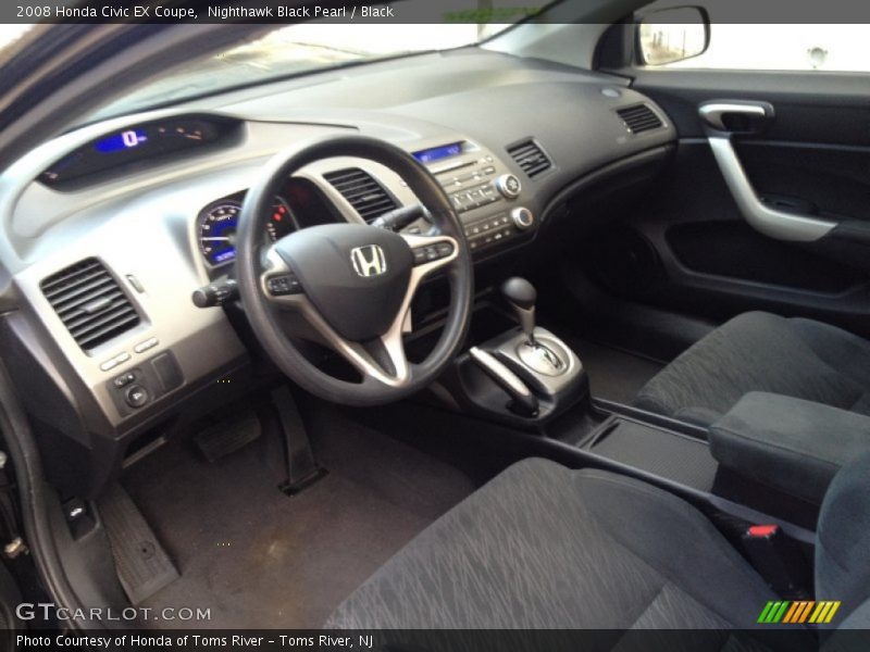 Black Interior - 2008 Civic EX Coupe 