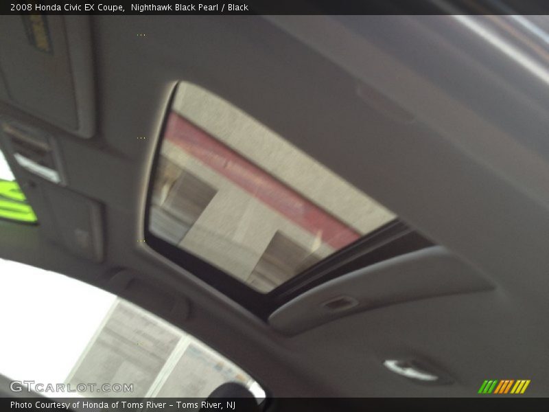 Nighthawk Black Pearl / Black 2008 Honda Civic EX Coupe