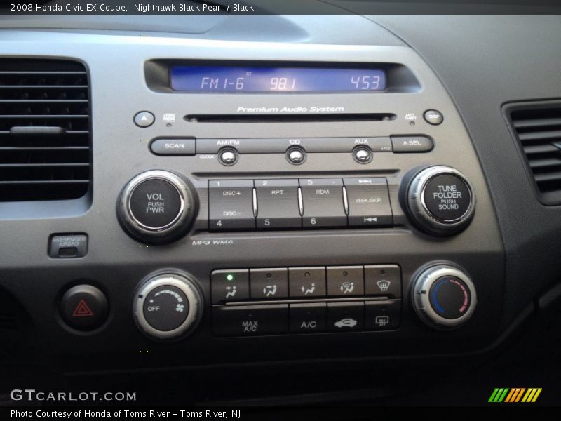Controls of 2008 Civic EX Coupe