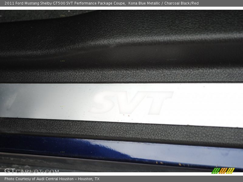 Kona Blue Metallic / Charcoal Black/Red 2011 Ford Mustang Shelby GT500 SVT Performance Package Coupe