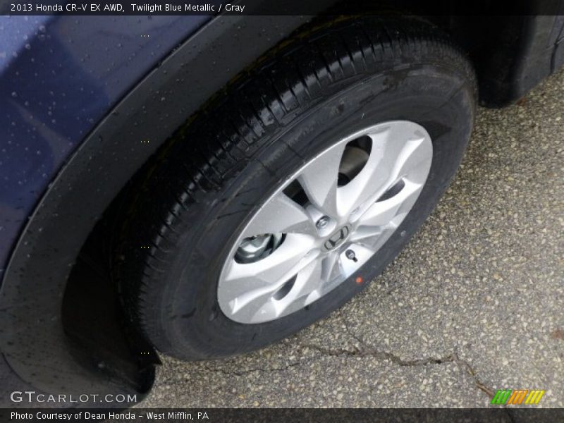 Twilight Blue Metallic / Gray 2013 Honda CR-V EX AWD